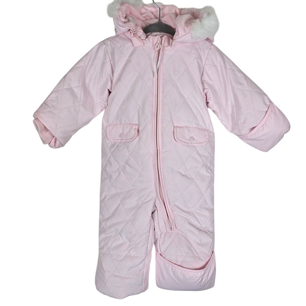 Gap Baby Down Filled Quilted Hooded Built in Hand Foot Covers Snow Suit 3-6 M